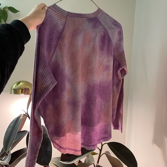 Tie-Dye Waffle Knit Pullover Layer, Sweater, Long Sleeve, EUC Wild Fable - Picture 7 of 8